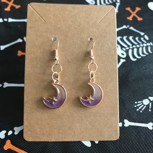 Halloween Handmade Earrings - Purple Moon